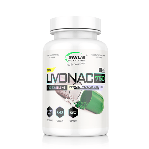 Suplimente sanatate LivoNAC 750mg 60 capsule, Genius Nutrition, N - acetil - cisteina 1