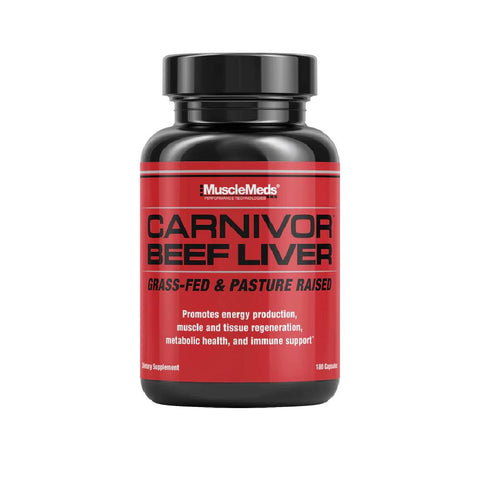 Suplimente pentru oase si articulatii | Musclemeds Carnivor Beef Liver, 180 capsule, Complex de aminoacizi din vita 0