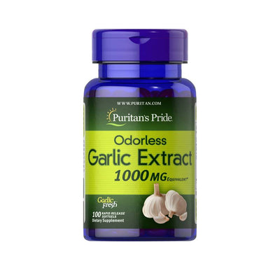 Suplimente Antioxidanti | Extract de usturoi 1000 mg, 100 capsule moi, Puritan's Pride, Supliment alimentar pentru sanatate 0