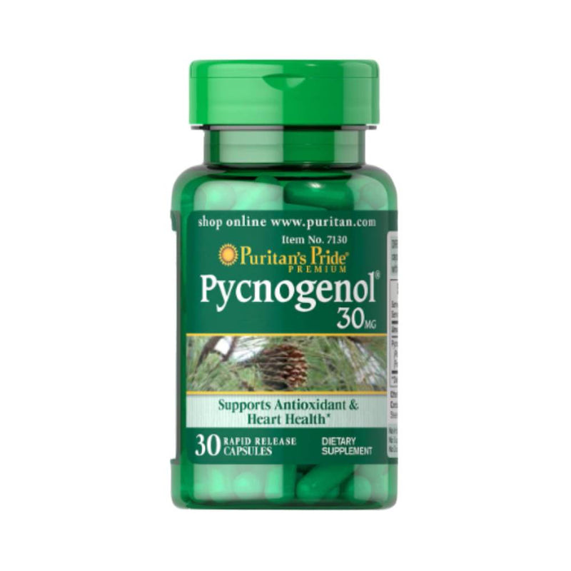 Suplimente Antioxidanti | Pycnogenol, 30 mg, 30 capsule moi, Puritan&