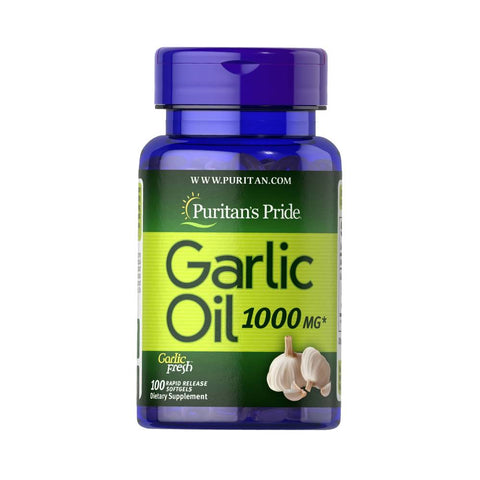 Puritan's Pride | Ulei de usturoi 1000mg, 100 capsule, Puritan's Pride, Supliment alimentar pentru sanatate cardiovasculara 0