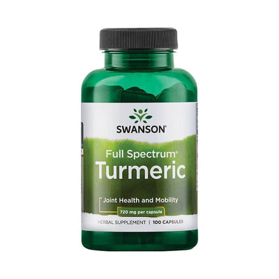 Suplimente pentru oase si articulatii | Turmeric 720mg, 100 capsule, Swanson, Supliment antioxidanti sportivi 0