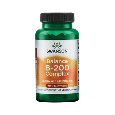 Vitamine si minerale | Vitamina B Balance B-200 100 capsule, Swanson, Supliment antistres sportivi 0