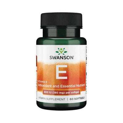 Vitamine si minerale | Vitamina E-400, 60 capsule moi, Swanson, Supliment antioxidanti pentru imunitate 0