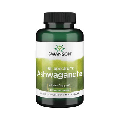 Stimulente hormonale | Ashwagandha 450mg, 100 capsule, Swanson, Supliment alimentar pentru sanatate 0