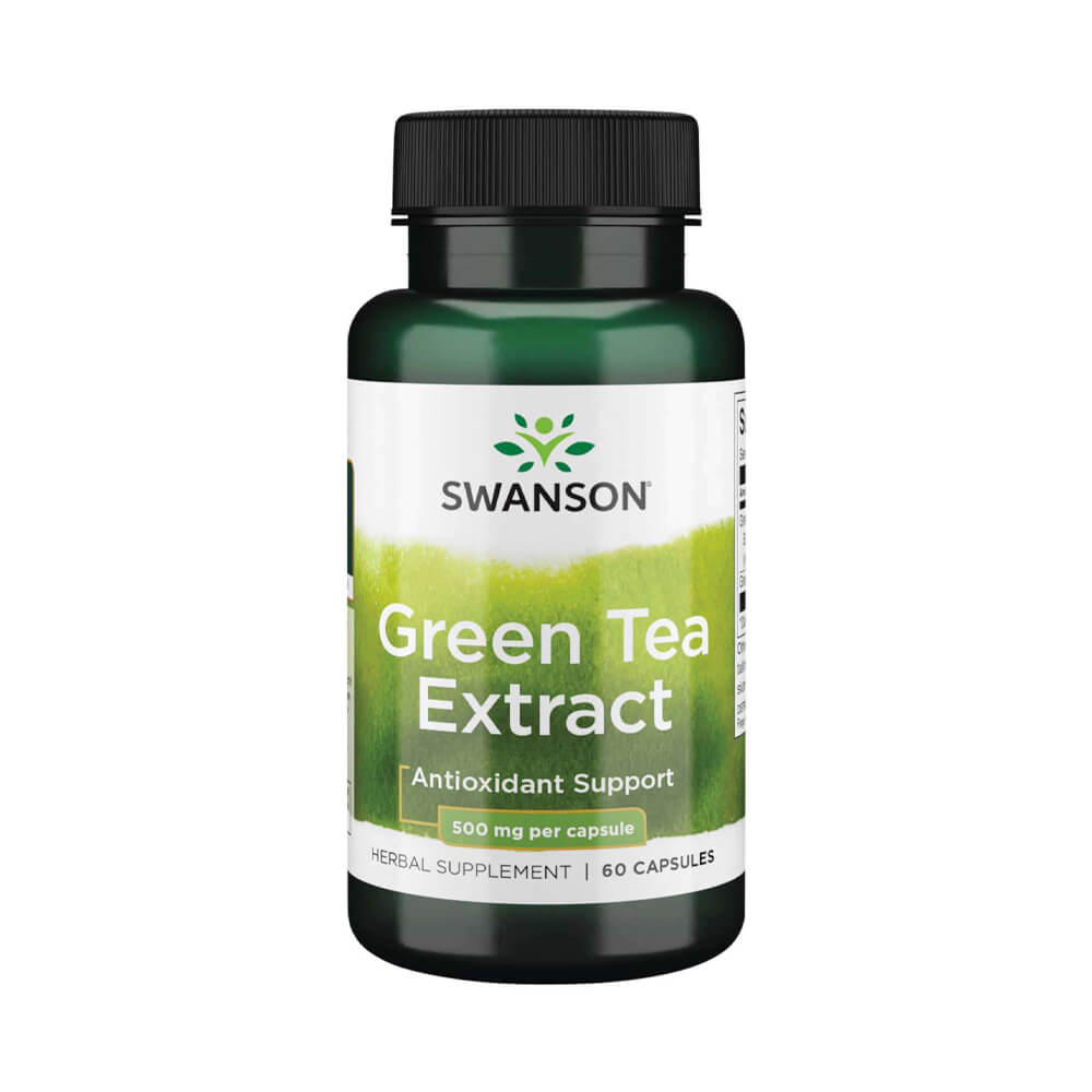 Slabire & Ardere grasimi | Extract De Ceai Verde 500mg, 60 capsule, Swanson, Supliment antioxidanti sportivi 0