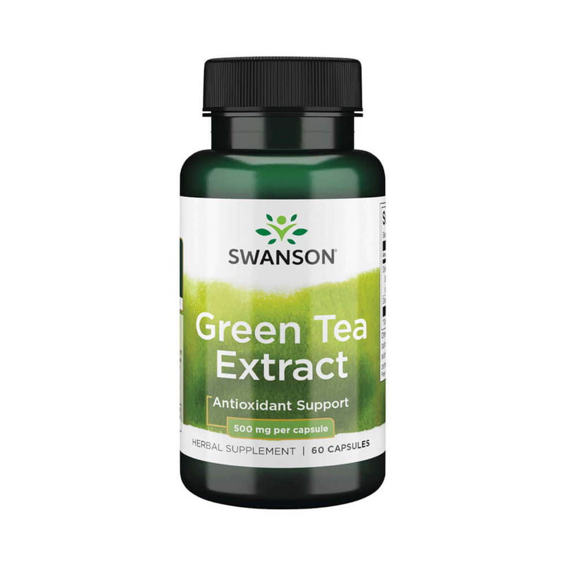 Slabire & Ardere grasimi | Extract De Ceai Verde 500mg, 60 capsule, Swanson, Supliment antioxidanti sportivi 0