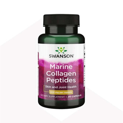 Colagen | Colagen Marin Hidrolizat 400mg 60 capsule, Swanson, Supliment alimentar pentru oase, piele si articulatii 0