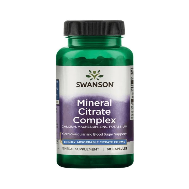 Vitamine si minerale | Citrat de complex de minerale 60 capsule, Swanson, Supliment alimentar pentru sanatate 0
