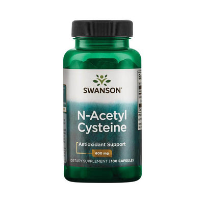 Suplimente pentru sanatate | N-Acetil Cisteina (NAC) 600mg, 100 capsule, Swanson, Supliment antioxidanti sportivi 0