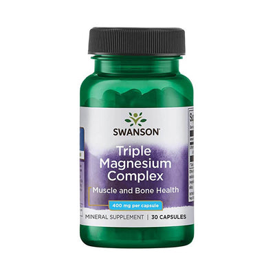 Vitamine si minerale | Magneziu Triplu Complex 400mg, 30 capsule, Swanson, Supliment alimentar pentru sanatate 0