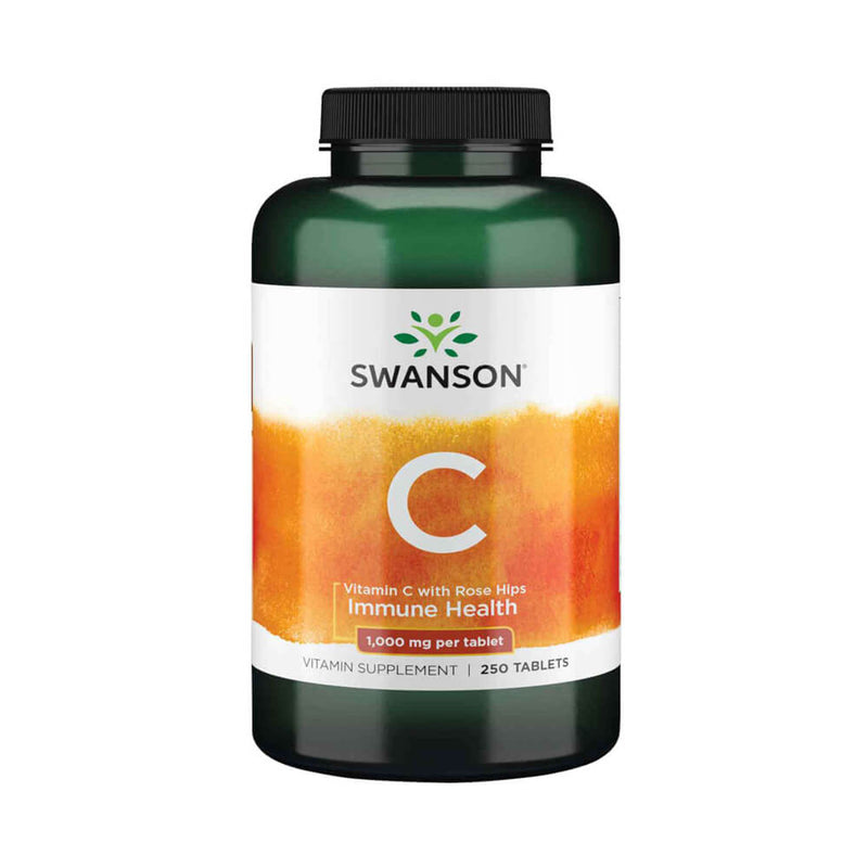 Vitamine si minerale | Vitamina C 1000mg, 250 capsule, Swanson, Supliment antioxidanti pentru imunitate 0