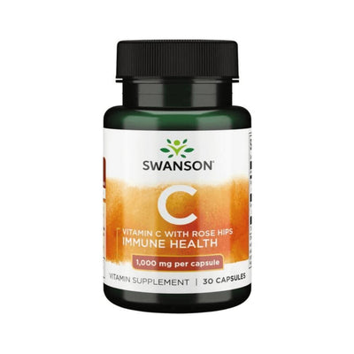 Suplimente pentru oase si articulatii | Vitamina C cu Macese 1000mg, 30 capsule, Swanson, Supliment antioxidanti pentru imunitate 0