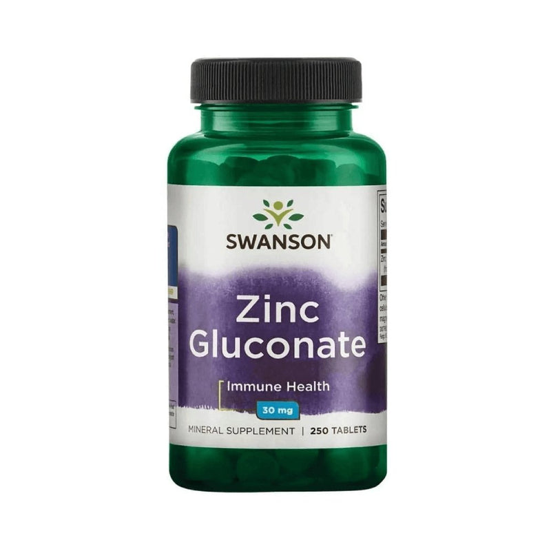 Stimulente hormonale | Zinc Gluconat 30mg, 30 tablete, Swanson, Supliment alimentar pentru sanatate 0
