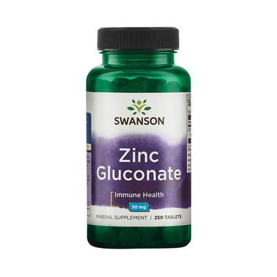 Stimulente hormonale | Zinc Gluconat 30mg, 250 tablete, Swanson, Supliment alimentar pentru sanatate 0
