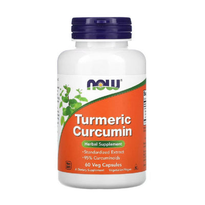 Suplimente pentru oase si articulatii | Turmeric Curcumin, 60 capsule, Now Foods, Extract de turmeric 0