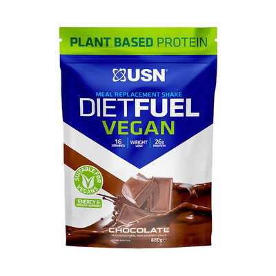 Cresterea masei musculare | Diet Fuel Vegan pudra, 880g, USN, Proteina vegetala 0