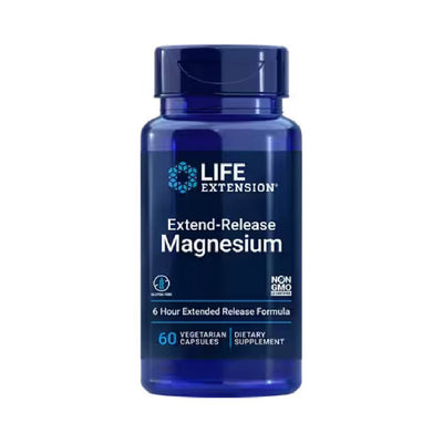 Suplimente pentru oase si articulatii | Extended Release Magnesium, 60 capsule, Life Extension, Magneziu cu eliberare lenta 0