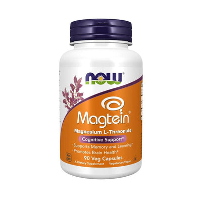 Stimulatoare focus | Magtein, 90 capsule, Now Foods, L-treonat de magneziu 0
