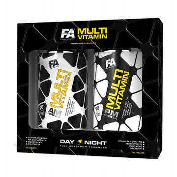Suplimente pentru oase si articulatii | Multivitamine AM PM, 2x90 tablete, Fitness Authority, Complex de vitamine si minerale pentru sanatate 0