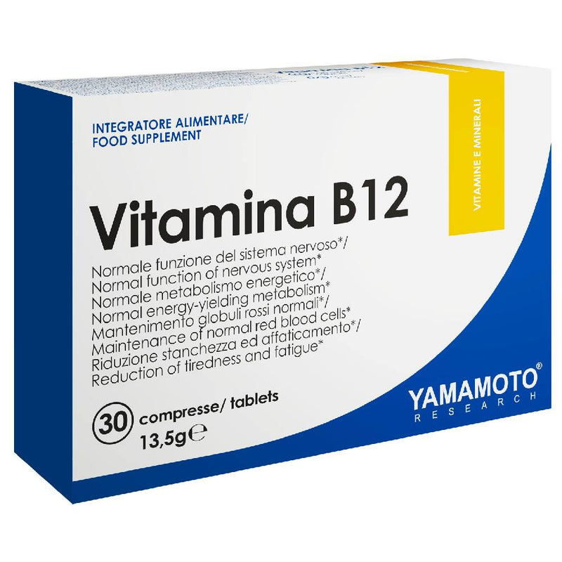Vitamine | Vitamina B12, 30 tablete, Yamamoto, Supliment alimentar pentru sanatate 0