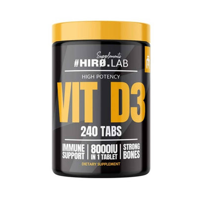 Suplimente pentru oase si articulatii | Vitamina D3 100mcg, 240 tablete, Hiro Lab, Supliment alimentar pentru imunitate si sanatate 0