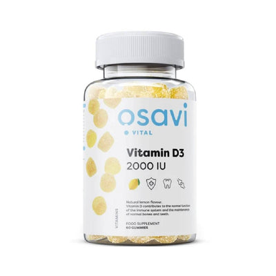 Suplimente pentru oase si articulatii | Vitamina D3 2000 UI, 60 jeleuri, Osavi, Supliment pentru imunitate si sanatate 0