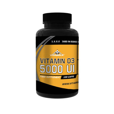 Suplimente pentru oase si articulatii | Vitamina D3 5000IU, 100 capsule, Vitabolic, Supliment alimentar pentru oase si imunitate 0