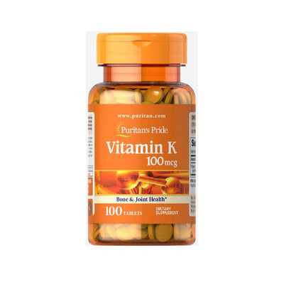 Vitamine | Vitamina K 100mcg, 100 tablete, Puritan's Pride, Supliment alimentar pentru sanatate 0