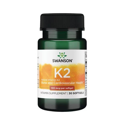 Suplimente pentru oase si articulatii | Vitamina K2 100mcg, 30 capsule, Swanson, Supliment alimentar pentru sanatate 0