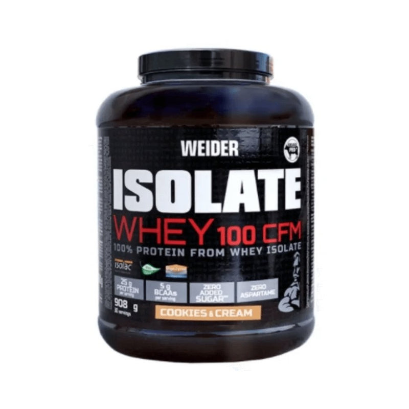 Proteine | Whey Izolat 100 CFM 908g, pudra, Weider, Izolat proteic din zer 0