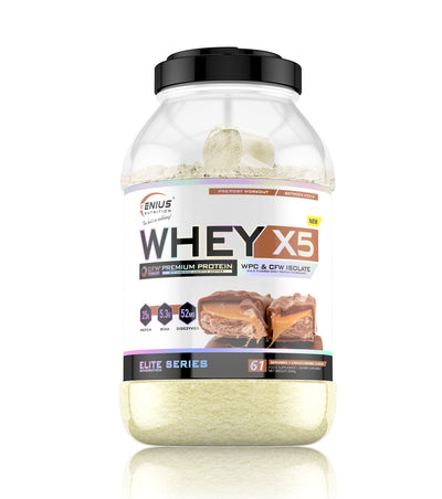 Proteine | WHEY-X5® 2000g, pudra, Genius Nutrition, Blend proteic din zer concentrat si izolat 0
