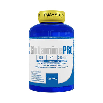 Aminoacizi | Glutamina Pro 1000mg, 200 tablete, Yamamoto, Supliment pentru refacere 0